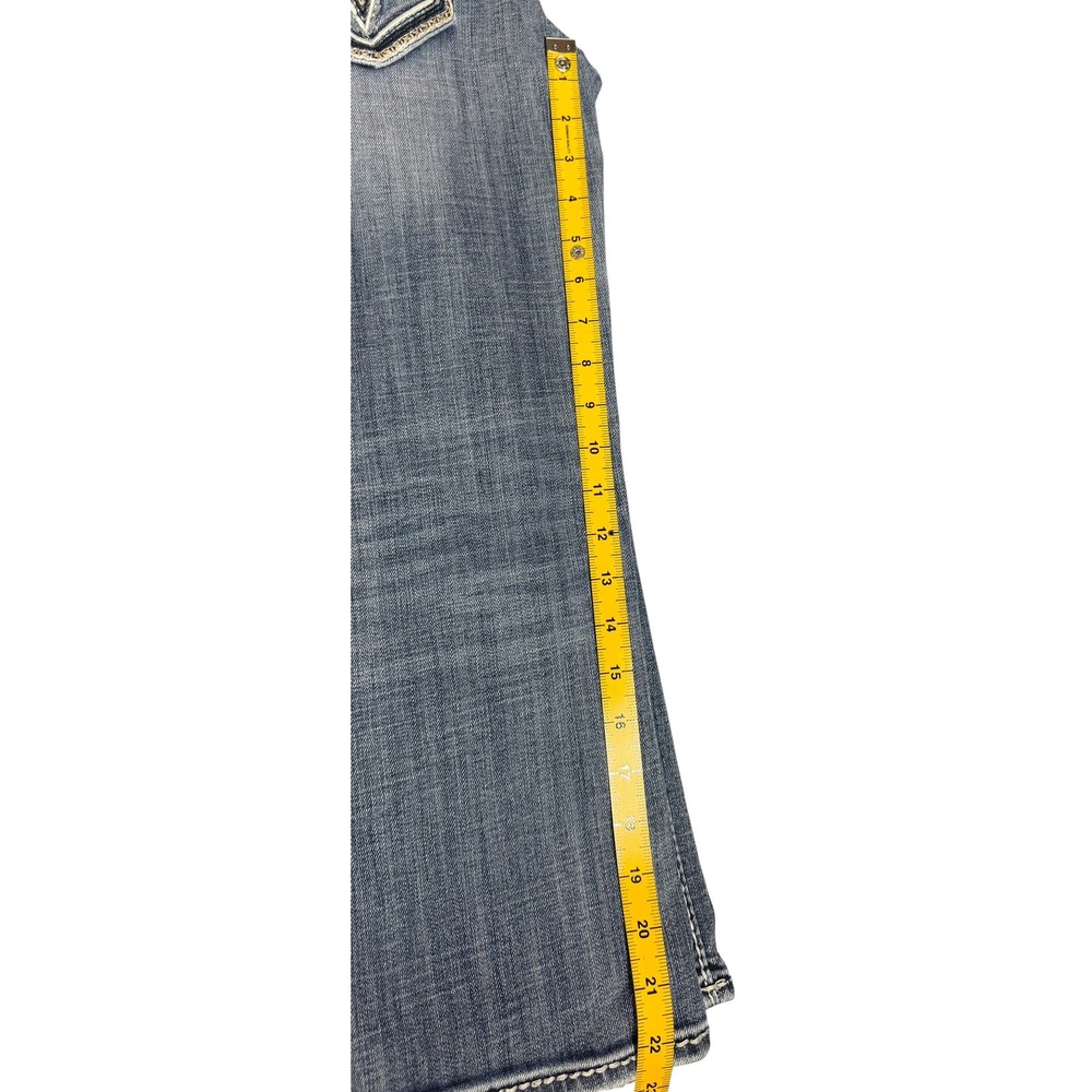 Vigoss The New York Capri Jeans Womens 7/8 Medium Wash Embroidered Rhinestone - Picture 5 of 15